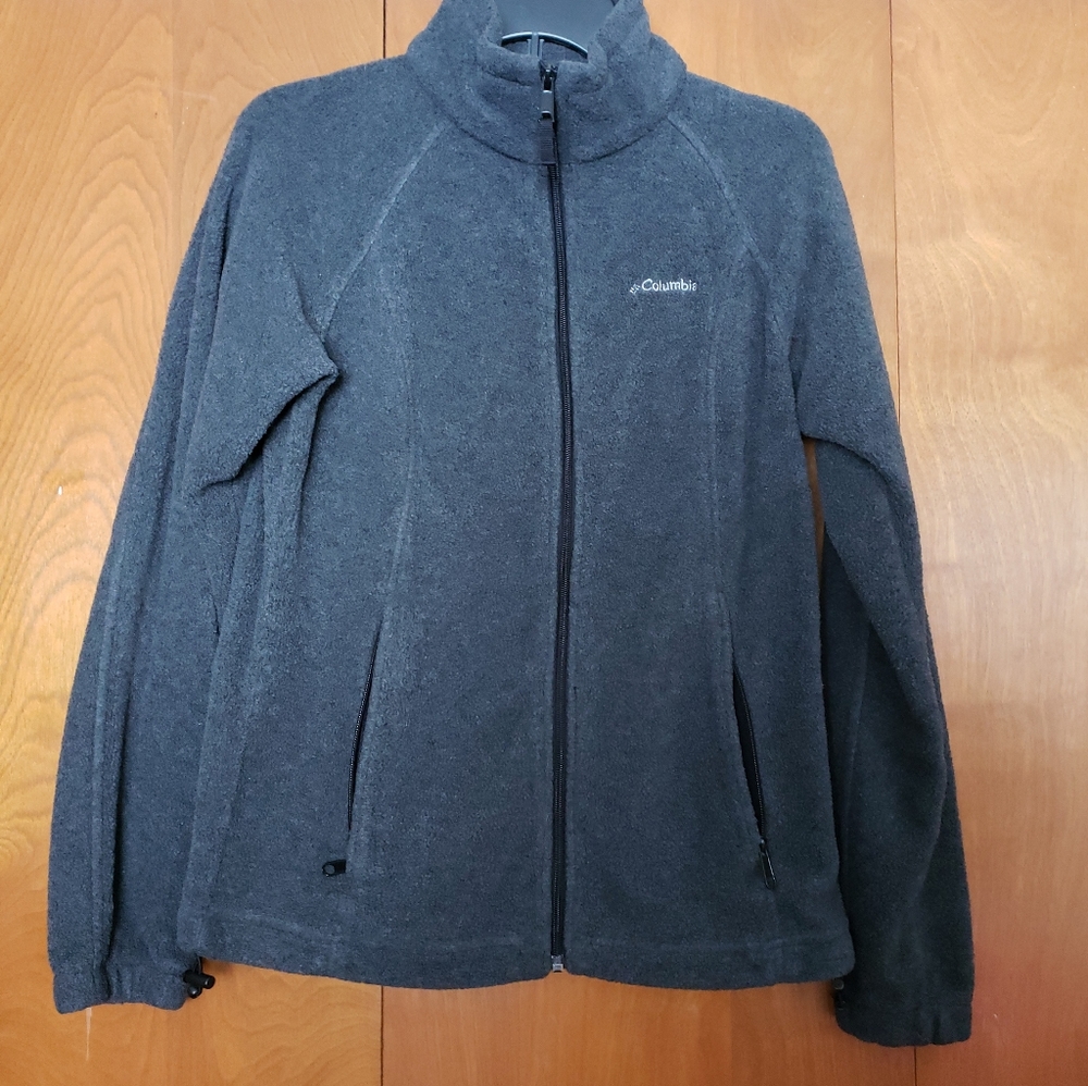 Grey Columbia zip up fleece jacket